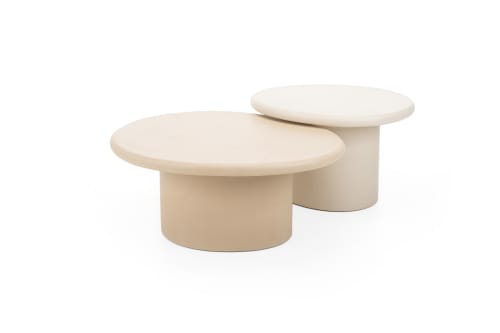 Organic Shaped Natural Plaster Coffee Table set "Sami" | Tables by Atelier BB