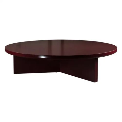 Lacquer Round Deep Dark Red Coffee Table | Tables by NO AGE FURNITURE STUDIO