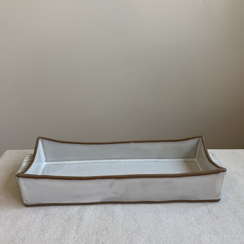 Serving Tray in Linen | Serveware by Keyes Pottery