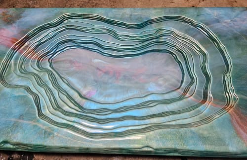 Fractured Opal Erosion Vanity | Countertop in Furniture by Jenny Gaulter - Fantasy Stone Creations