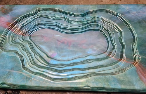 Opal epoxy art on wood, resin painting, geode wall art, luxury