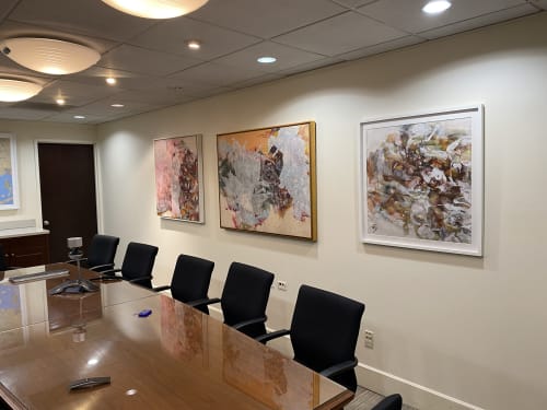 Painting display at Maimonides Medical Center, Brooklyn, NY | Paintings by Kayo Shido | Maimonides Medical Center in Brooklyn