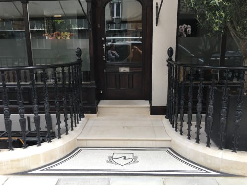 Michael Van Clarke Salon Mosaic Entrance | Public Mosaics by Paul Siggins - The Mosaic Studio | Michael Van Clarke in London