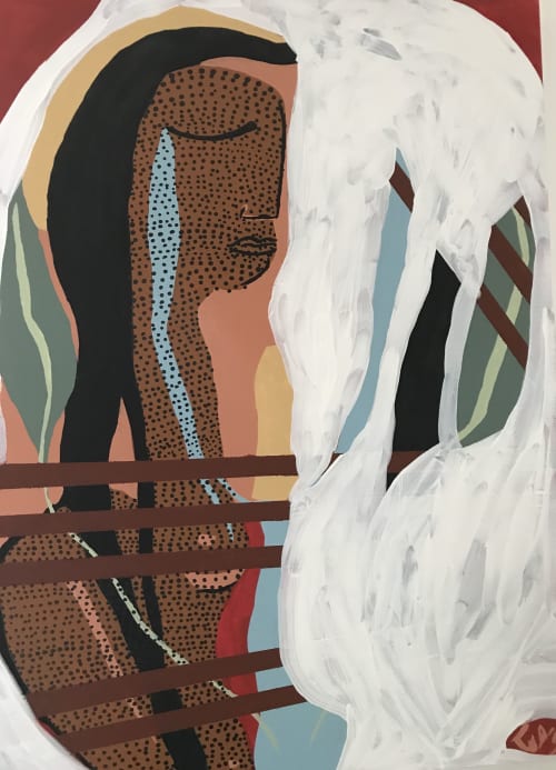 Native | Oil And Acrylic Painting in Paintings by Paula Gasparini-Santos