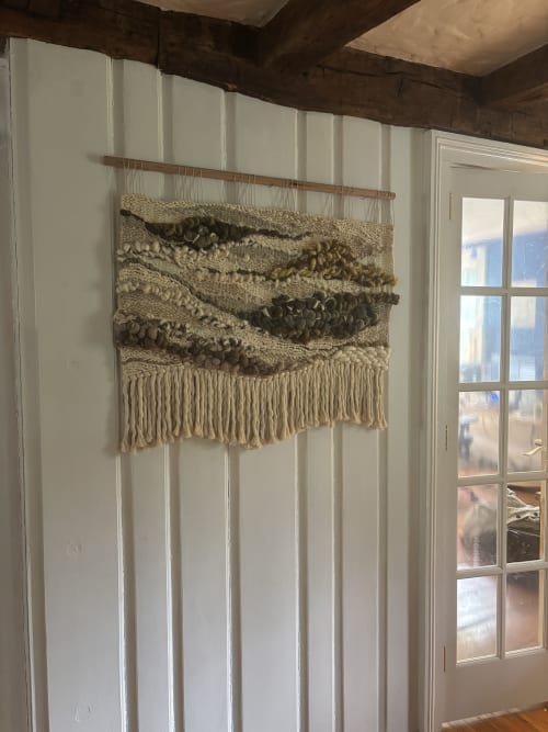 Large Earth Tones Hand Woven Art Hanging | Macrame Wall Hanging in Wall Hangings by Wolfpit Studio