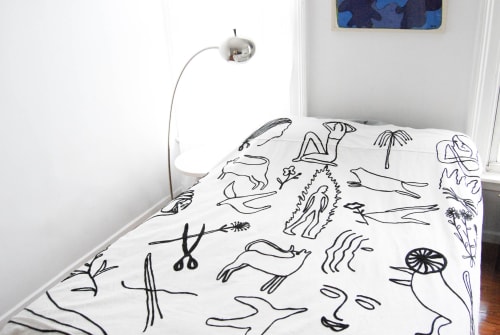Flash Embroidered Bedspread | Linens & Bedding by Kaye Blegvad