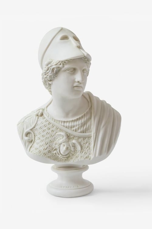 Wise Athena Bust Compressed Marble Powder Statue | Sculptures by LAGU