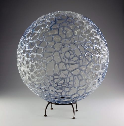 Bird of Winter Sphere | Sculptures by Bandhu Dunham