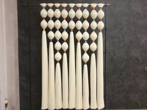 Boho woven large wall hanging weaving tapestry with tassels | Wall Hangings by Sarmal Design