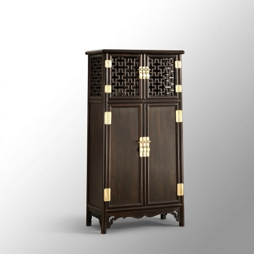 Ming Dynasty Style Luxury Lattice Storage Cabinet II | Storage by Yuchen Y