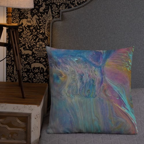 Flowing patterns | Pillow in Pillows by KALEIDO MARBLING ART
