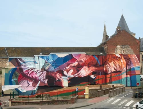 “The Gift“ | Murals by Oscar Maslard - SCKARO | Abbey Montivilliers in Montivilliers