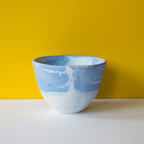 Marbled cobalt bowl | Ceramic Plates by Clara Ceramics