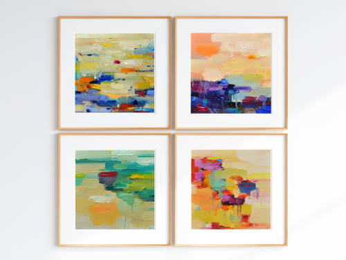 set of four giclee prints | Paintings by YANGYANG PAN