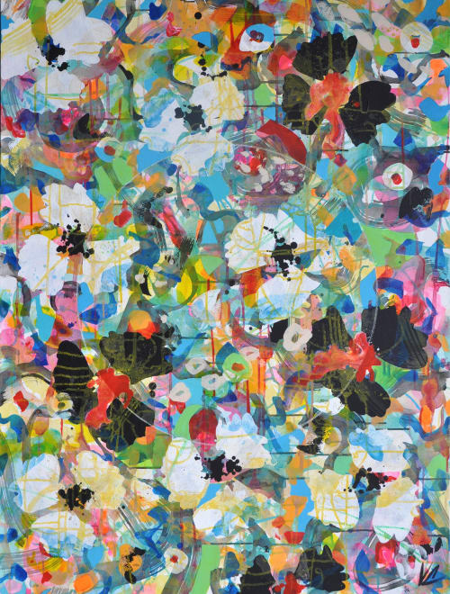 Nectar (36x36x1.5") | Oil And Acrylic Painting in Paintings by Valerie Capewell