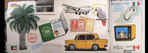 Home Away Home | Murals by Dave Setrakian (TAVO) | Bungalow in Toronto