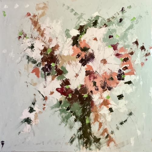 Abstract floral painting | Paintings by Ronda Waiksnis