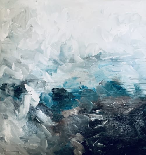 "Wind Kissed Shore" 🔴 | Oil And Acrylic Painting in Paintings by Darlene Watson Abstract Artist