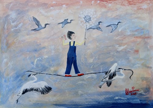 Migración | Oil And Acrylic Painting in Paintings by Elena Parau