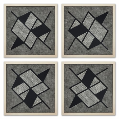 Framed Jacquard Weavings | Wall Sculpture in Wall Hangings by Zuzana Licko