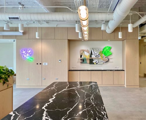 Contemporary 3-Dimensional Construction/Painting | Mixed Media by Pamela Staker Studio | WeWork Office Space & Coworking in Chicago