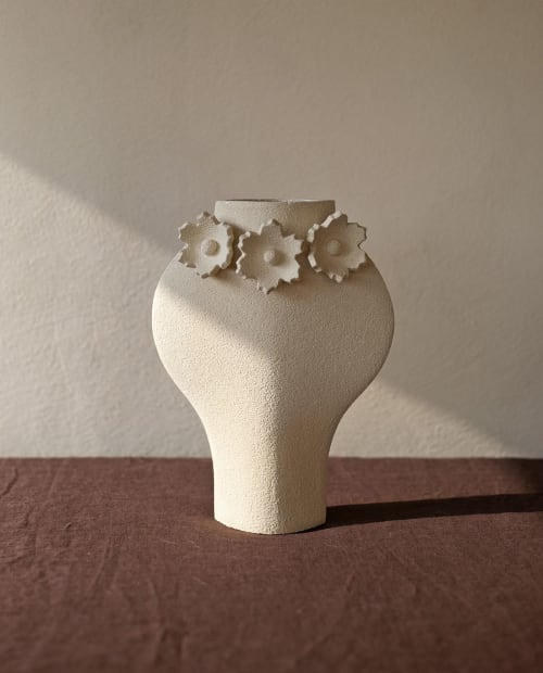Ceramic Vase 'Sculptural Flowers - Dal' | Vases & Vessels by INI CERAMIQUE
