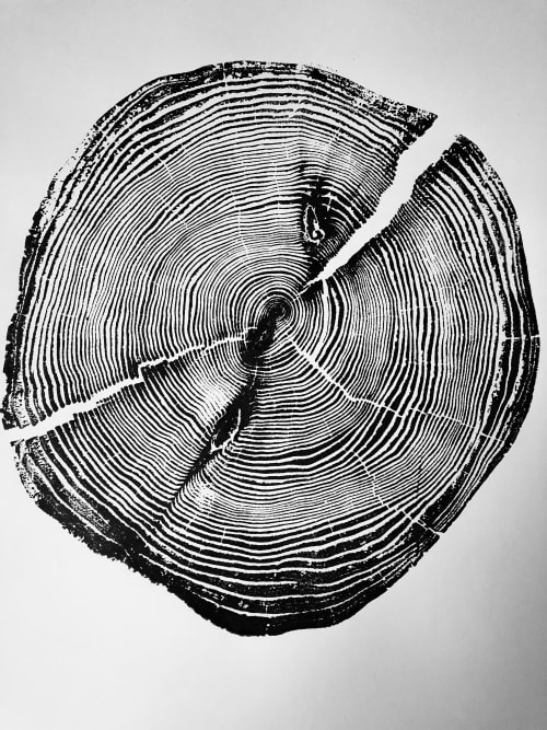Lake Superior Pine, Tree Ring Print. 18x24 inches | Paintings by Erik Linton