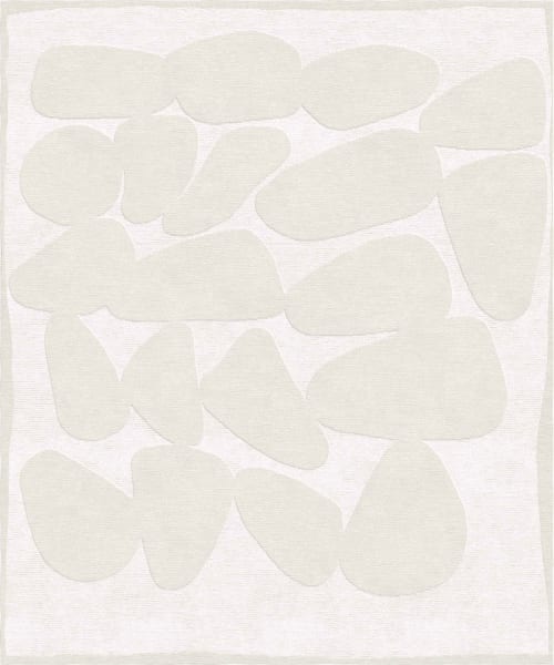 Rug Tratto Largo White Living Room Abstract Pattern | Small Rug in Rugs by Atelier Tapis Rouge