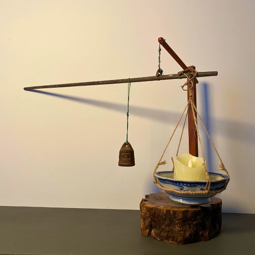 Chronometer of Light — Philosophical Sculptural Lamp With An | Art & Wall Decor by Loom&Drift
