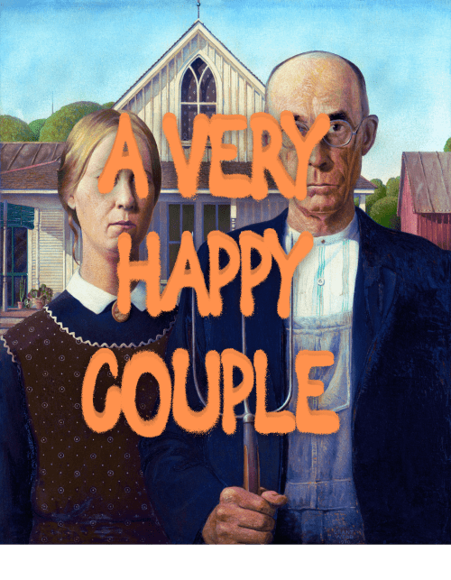 a very happy couple | Paintings by Jill Laine Art + Designs