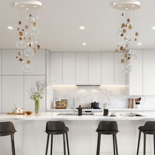 Capri. Hand-Blown and Hand-crafted Murano glass Chandelier. | Chandeliers by Galilee Lighting