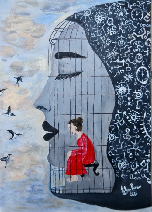 The echo of time | Oil And Acrylic Painting in Paintings by Elena Parau