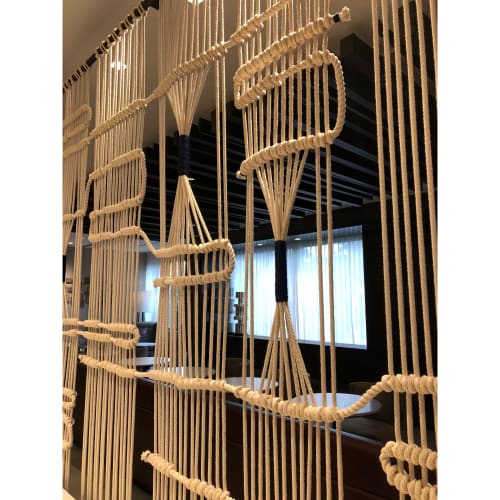 Hand Woven Ropes Wall by Leslie Ann Wigon Art & Design seen at New York