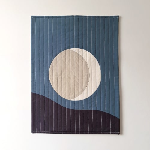 Crescent Moon Modern Quilted Wall Hanging | Wall Hangings by Excell Quilt Co.