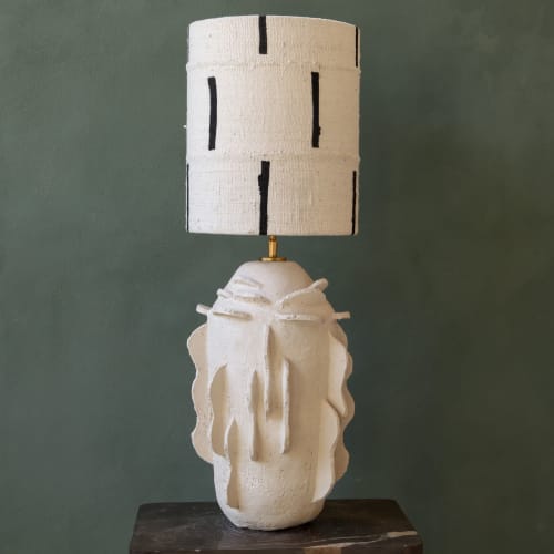 Kelp handcrafted white stoneware unique lampbase | Lamps by Ingrid Vermulst by Studio Wild Orange