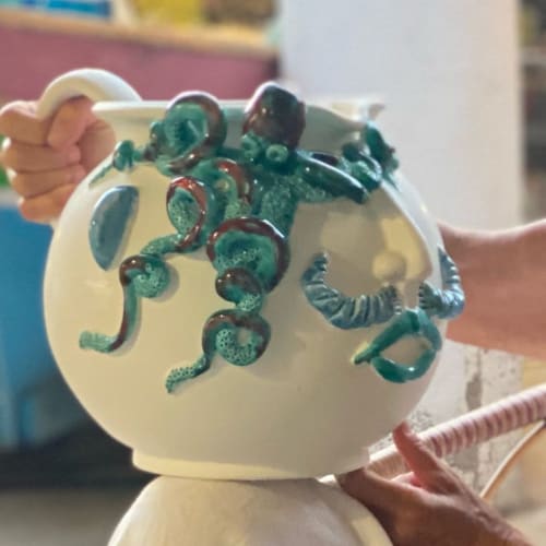 Salvo ‘u pulparu Seller of octopus | Vases & Vessels by Patrizia Italiano