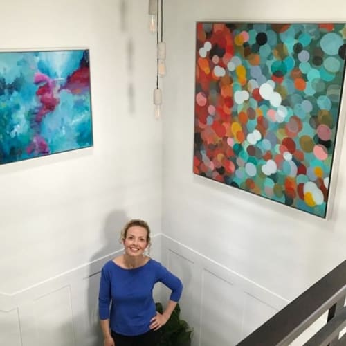 Paintings: Collecting Sea Glass (L) and Sparkle (R) | Paintings by Art by JK Bleeg