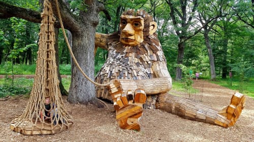 Furry Ema | Public Sculptures by Thomas Dambo | The Morton Arboretum in Lisle