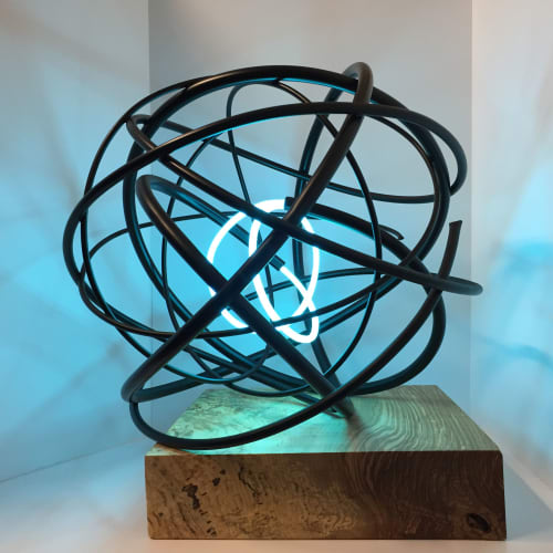 Neon Orb I | Public Sculptures by Mark Beattie MRSS | Park Plaza London Waterloo in London