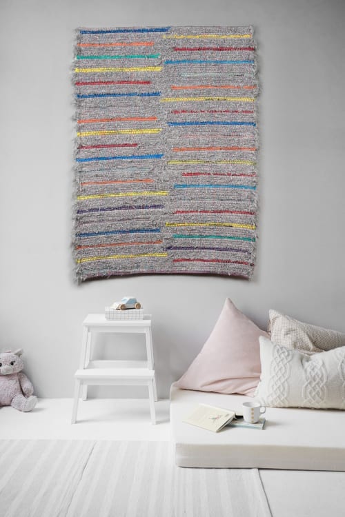 Handwoven Wallhanging: World in Many Colors | Wall Hangings by Doerte Weber