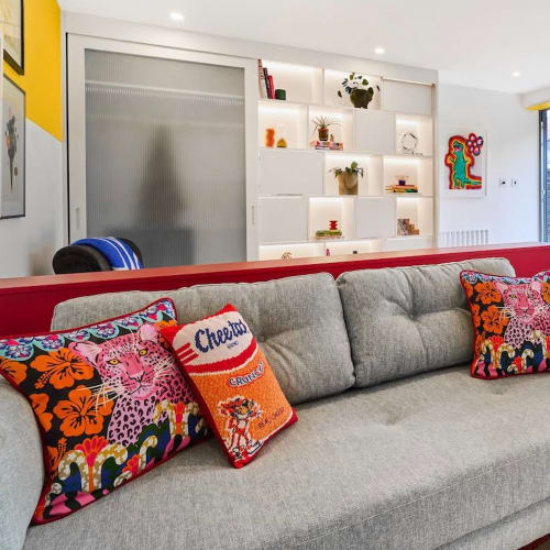 velvet ORANGE CRUSH CHEETOS custom pillow | Pillows by Mommani Threads