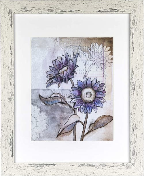 Sunflower | Mixed Media by Kathy Ferguson Art