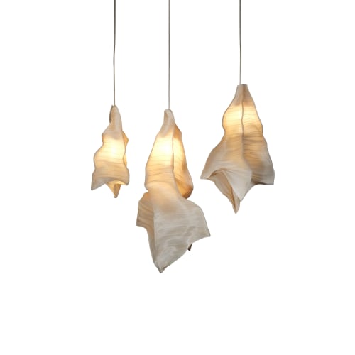 Modern Fabric Pendant Light Phantasma from Studio Mirei | Pendants by Costantini Design