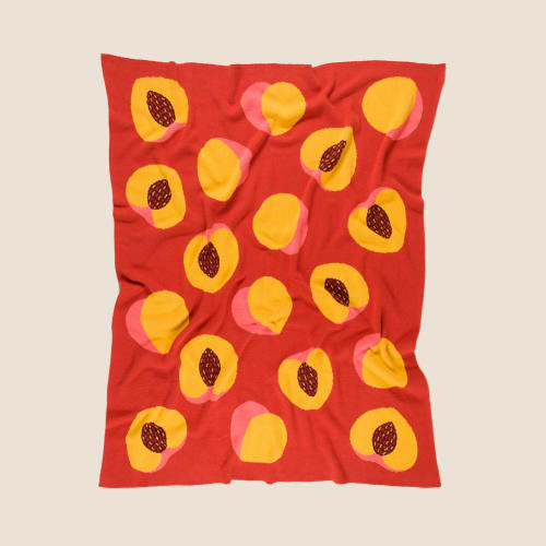 Peach Throw Blanket | Linens & Bedding by Superstitchous