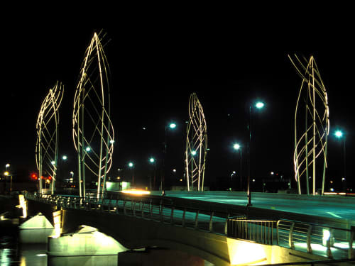 Douglas Street Bridge | Public Sculptures by Vicki Scuri SiteWorks | Douglas Street over the Arkansas River, Wichita, KS in Wichita