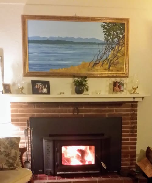 Perseverance Oaks on East Point Saturna Island | Oil And Acrylic Painting in Paintings by Peter N Van Giesen