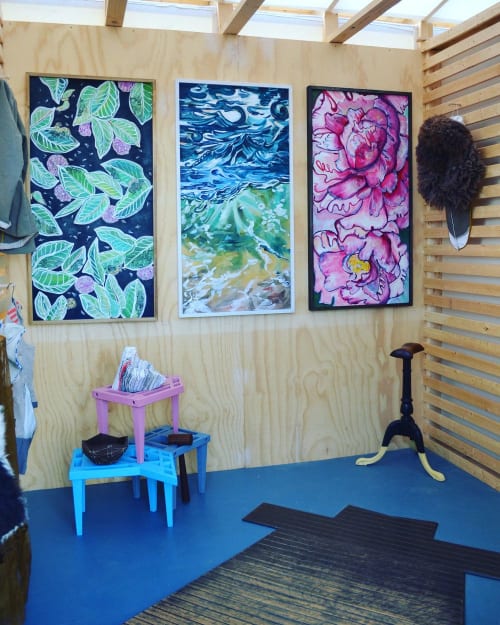 In the "SHED" waterfront gallery | Paintings by Nikki Pilgrim