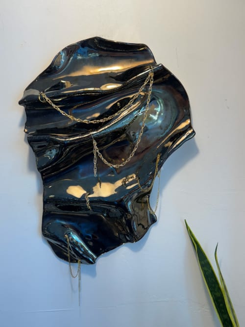 Wall Ripple in Palladium | Sculptures by isiko