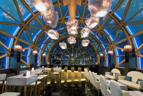 Cloud light 'le Nuage' | Pendants by Wout Wessemius | Al Grissino Restaurant & Lounge in Dubai