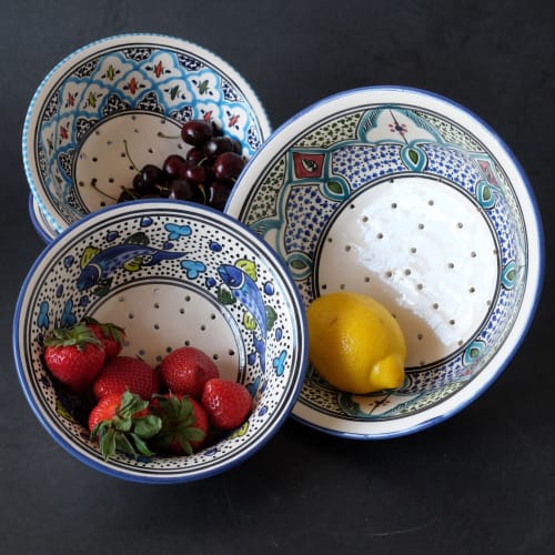 Amira Large Ceramic Berry Bowl | Dinnerware by TerraKlay